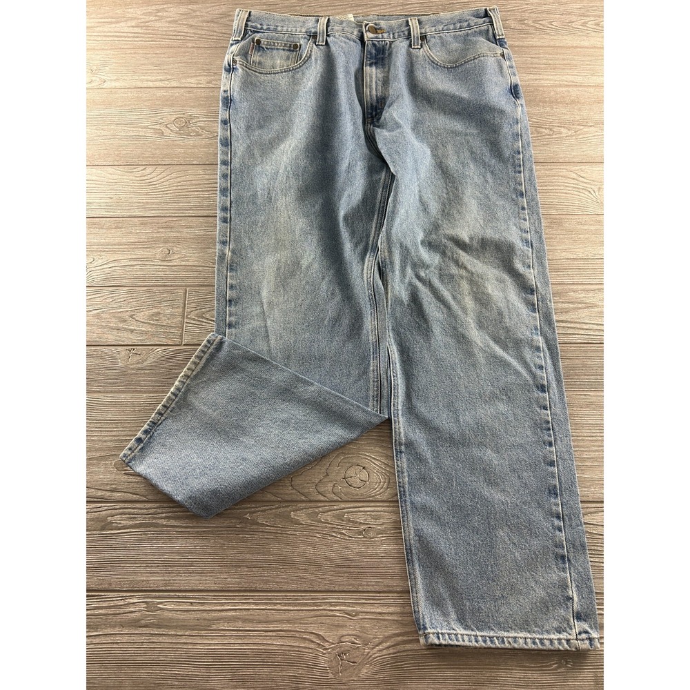 Carhartt B460 LVB Jeans Mens Size 40 x 32 Relaxed Fit Straight Heavy Blue Denim